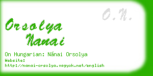 orsolya nanai business card